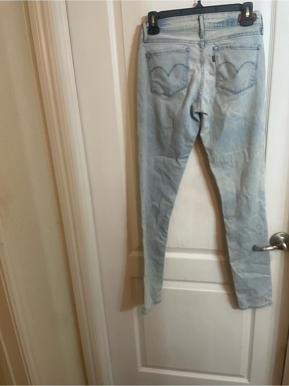 Light Blue Womens mid rise skinny jeans Demi Curve